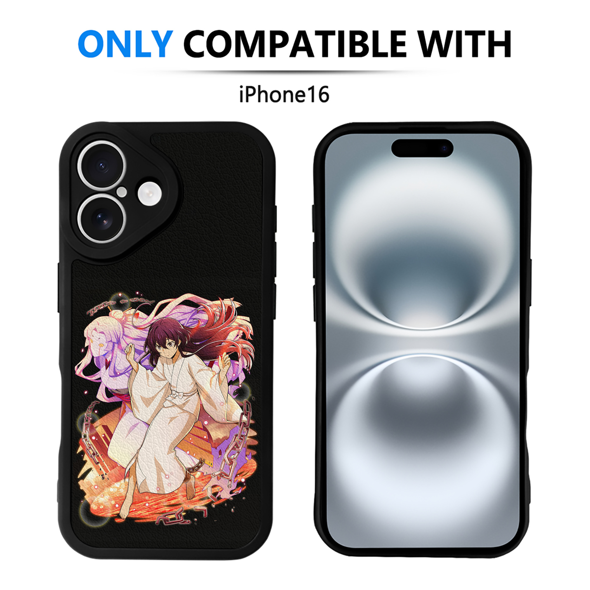 （画像用） 文豪ストレイドッグス Bungo Stray Dogs 【iPhone 16シリーズ対応】シリコンスマホケース（レザー調） 材質：シリコン